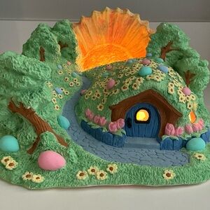 Easter Sunrise Ceramic Cottage with light